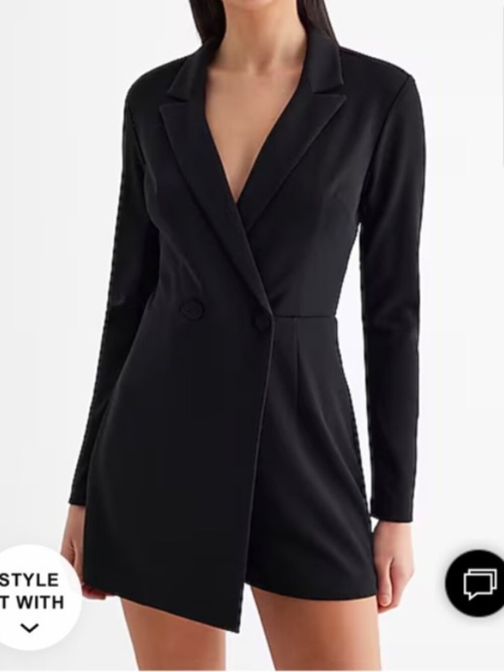 new EXPRESS double breasted blazer romper xs